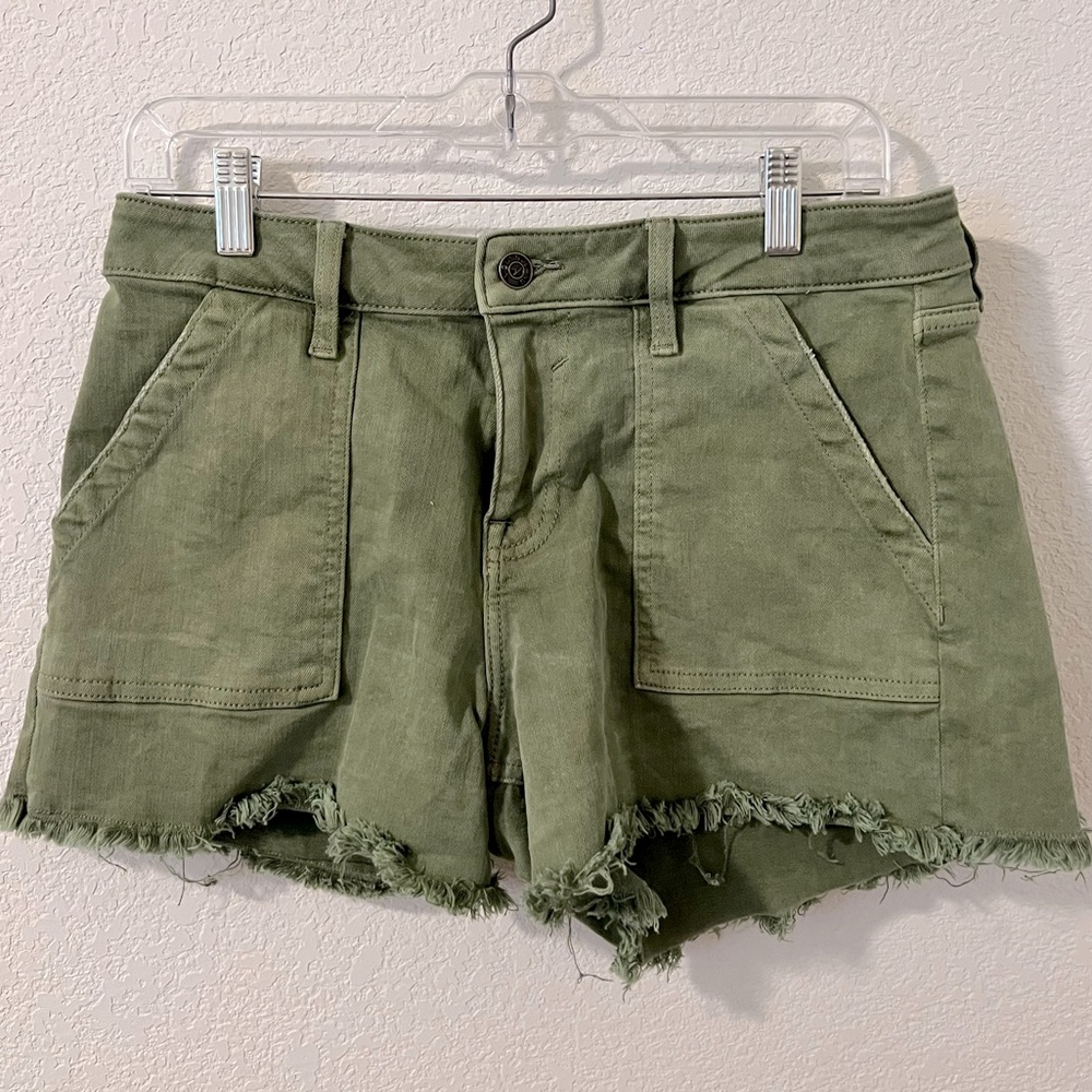 Olive Green Vigoss Jean Shorts